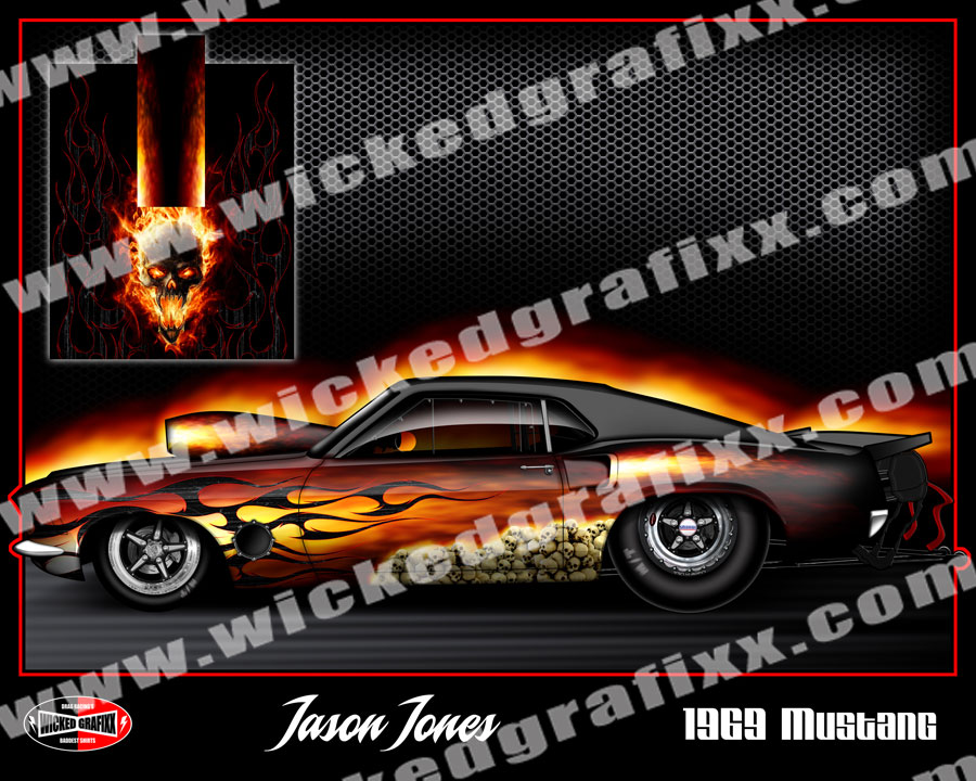 Jason Jones 69-70 Mustang Custom Rendering Paint Scheme