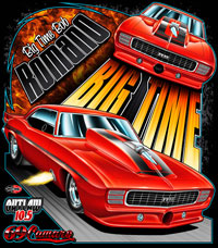 NEW !! Big Time Automotive Bob Romano Outlaw 10.5 Camaro Drag Racing T Shirts