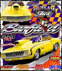 Jack Barfield Nitrous Camaro Outlaw 10.5 Drag Racing T Shirts