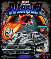 NEW !! Joel Wensley Outlaw 10.5 Camaro Drag Racing T Shirts