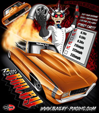 NEW!! Tom Bailey Hot Rod Dragweek Drag Racing Custom T Shirts