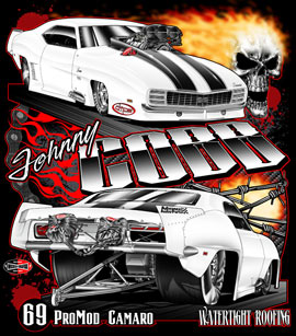 NEW !! Johnny Cobb Supercharged Pro Modified 69 Camaro Drag Racing T Shirts