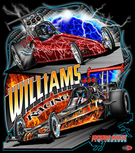 NEW!! Williams Racing Dragster Combination Racing T Shirts