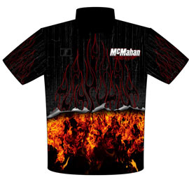 Art Mcmahan 57 Chevy Supercharged Pro Mod Camaro Crew Shirts Front View
