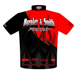 Ed Burnley ADRL Pro Modified Camaro Drag Racing Team / Crew Shirts Back View