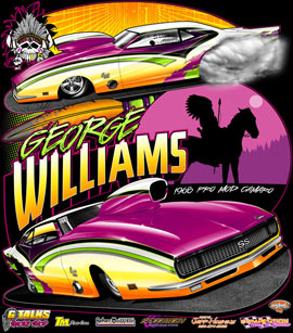 George Williams 1968 Camaro Nitrous Outlaw Pro Mod Drag Racing T Shirts