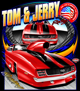 Tom & Jerry Racing T Shirts