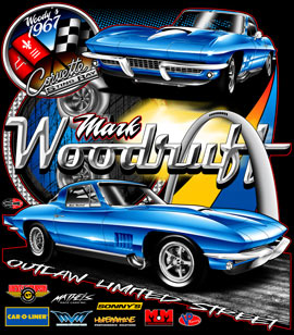 NEW!! Returning Customer Mark Woodruff Outlaw Drag Radial Corvette Racing T Shirts