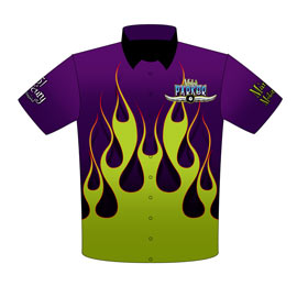 NEW!! Myles Parker Mercury Pro Modified Drag Racing Crew Shirts Front View
