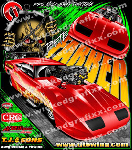 Pete Farber ADRL, Outlaw, NHRA Hemi Daytona Pro Mod Drag Racing T Shirts