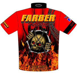 Pete Farber ADRL, Outlaw, NHRA Hemi Daytona Pro Mod Crew Shirts Rear View