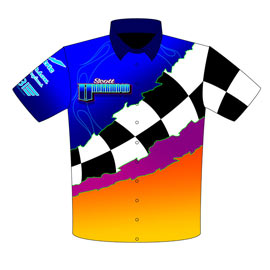 Scott Underwood Big Tire Outlaw Camaro Crew Shirts Front View