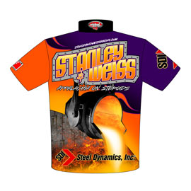 NEW!! Stanley And Weiss Racing ADRL Pro Extreme Pro Modified Drag Racing Team / Crew Shirts Returning Customer Back View