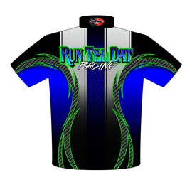 NEW!! Lamonte Williams Run Tel Dat Racing Leaf Spring Drag Racing Crew Shirts Back View