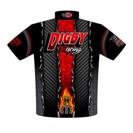 NEW !! Jason Digby Outlaw - 275 Drag Radial Dodge Dart Drag Racing Crew Shirts Back View