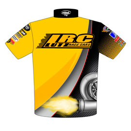 NEW!! Jeff Lutz Turbocharged Pro Modified Camaro Drag Racing Crew Shirts Back View