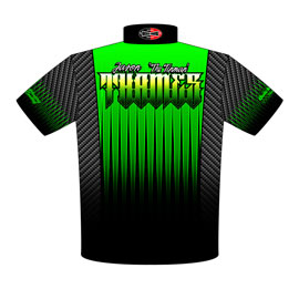 NEW !! Jason Thames Outlaw Drag Radial Mustang Racing Crew Shirts Back View