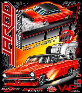 NEW!! Jarod Wenrick Outlaw 275 Drag Radial Chevy II Drag Racing T Shirts