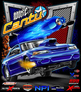 NEW!! Mike Cantu X275 Nitrous Drag Radial Mustang Drag Racing T Shirts