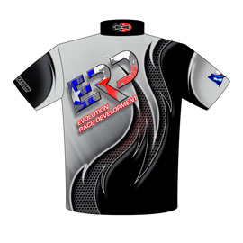 NEW !! Marty Robertsons Badfish Pro Drag Radial Barracuda Drag Racing Crew Shirts Back View