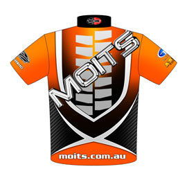 NEW !! Paul Mouhayet Outlaw 10.5 Drag Racing Crew Shirts Back View