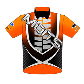 NEW !! Paul Mouhayet Outlaw 10.5 Drag Racing Crew Shirts Front View
