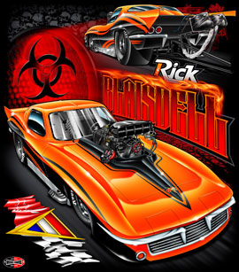 NEW!! Rick Blaisdale Supercharged Pro Boost Corvette Pro Modified Drag Racing T Shirts