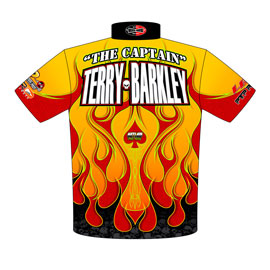 Terry Barkley Camaro Drag Racing Team / Crew Shirts Back View