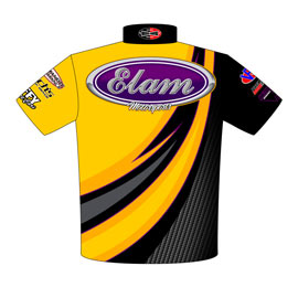 NEW!! Elam Motorsprts 275 Drag Radial Mustang Crew Shirts Back View