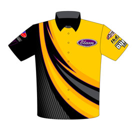 NEW!! Elam Motorsprts 275 Drag Radial Mustang Crew Shirts Front View