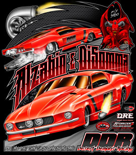 NEW!! Alzabin / DiSomma 67 Shelby PDRA Pro Extreme Pro Modified Drag Racing T Shirts