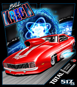 NEW!! Bill Krech Yenko Camaro Top Sportsman Drag Racing T Shirts