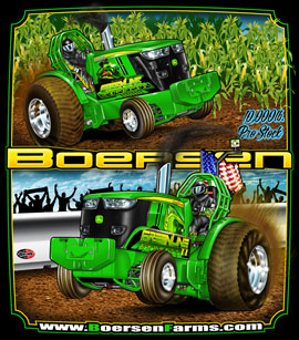 NEW!! Boerson Pro Stock 10,000lb Tractor Pulling T Shirts