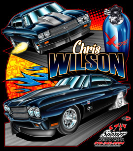 NEW!! Wilson Racing X275 Drag Radial Chevelle Drag Racing T Shirts