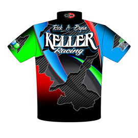 NEW!! Keller Racing Top Dragster Drag Racing Crew Shirts Back View
