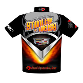 NEW!! Stanley & Weiss - John Stanley Cadillac CTS-V PDRA Pro Extreme Pro Modified Drag Racing Crew Shirts Back View
