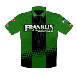 NEW!! Tommy Franklin ADRL Pro Modified Drag Racing Crew Shirts Front View