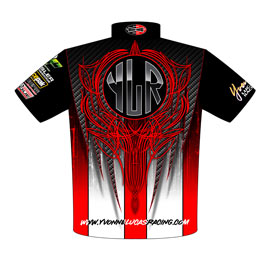 NEW!! Returning Customer Yvonne Lucas Pro Modified Camaro Crew Shirts Back View