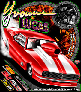 NEW!! Returning Customer Yvonne Lucas Pro Modified Camaro Racing T Shirts