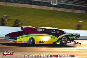 George Williams At PDRA wearing Wicked Grafixx Custom Drag Racing Crew Shirts in Pro Nitrous