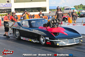 Gerry Capano of Split Racing with Wicked Grafixx Drag Racing Crew Shirts PDRA Pro Modified