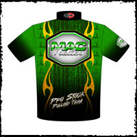 NEW!! Mac Trailer Pro Stock Pulling Team Racing Pit / Racing Crew / Team Shirts Back View