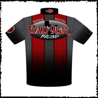 Kyle Huettell / Jason Micholok Bad 9er Drag Radial Racing Team / Crew Shirts Back View