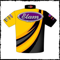 NEW!! Elam Motorsprts 275 Drag Radial Mustang Racing Pit / Crew Shirts Back View