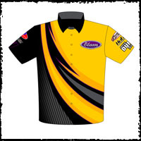 NEW!! Elam Motorsprts 275 Drag Radial Mustang Racing Pit / Crew Shirts Front View