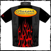 A Glaser ADRL Top Sportsman Drag Racing Team / Crew Shirts Back View