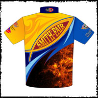 NEW!! Collier Racing / Smith Fair NHRA Fuel Dragster Racing Crew Shirts Back View