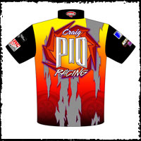 NEW!! Craig Pio Outlaw 10.5 Drag Racing Crew Shirts Back View