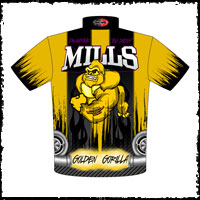 NEW!! Dewayne Mills Mustang Racing Pit / Racing Crew / Team Shirts Back View