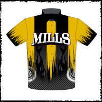 NEW!! Dewayne Mills Mustang Racing Pit / Racing Crew / Team Shirts Front View